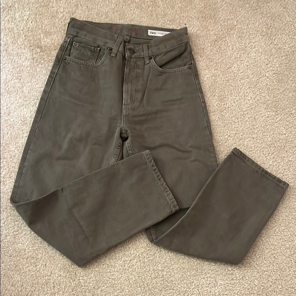 Zara Khaki Green jeans